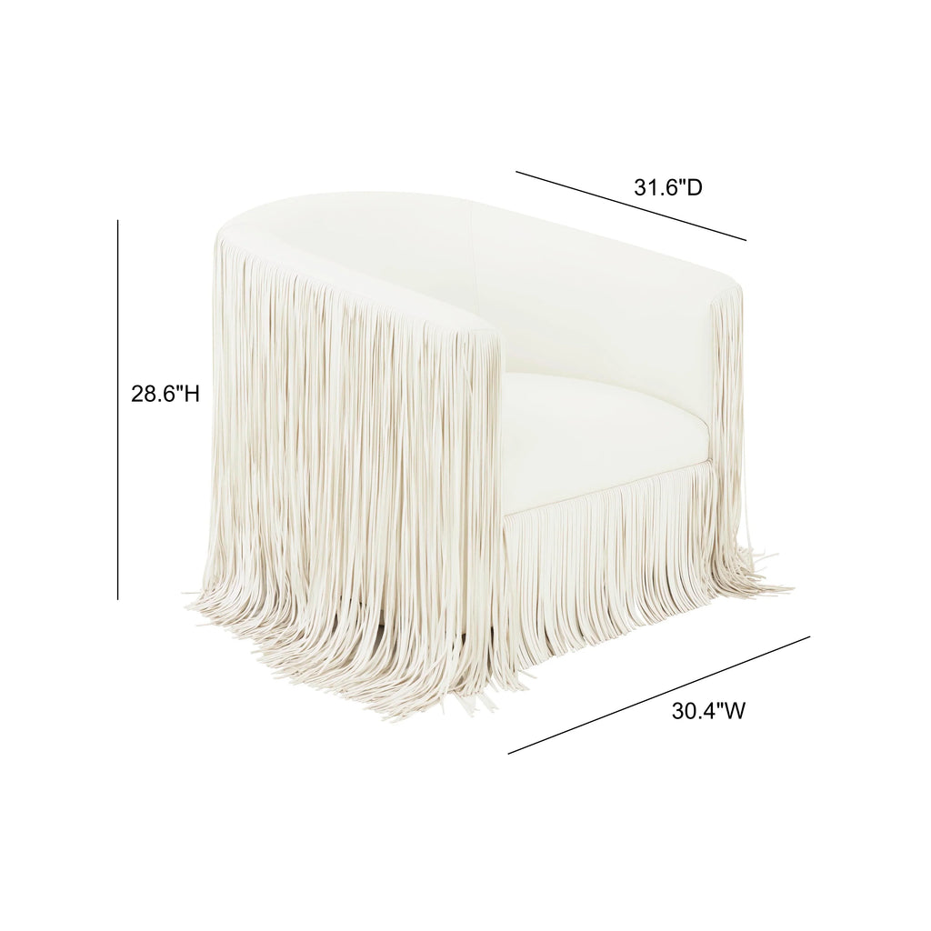 Shag Me Performance Vegan Leather Swivel Accent Chair