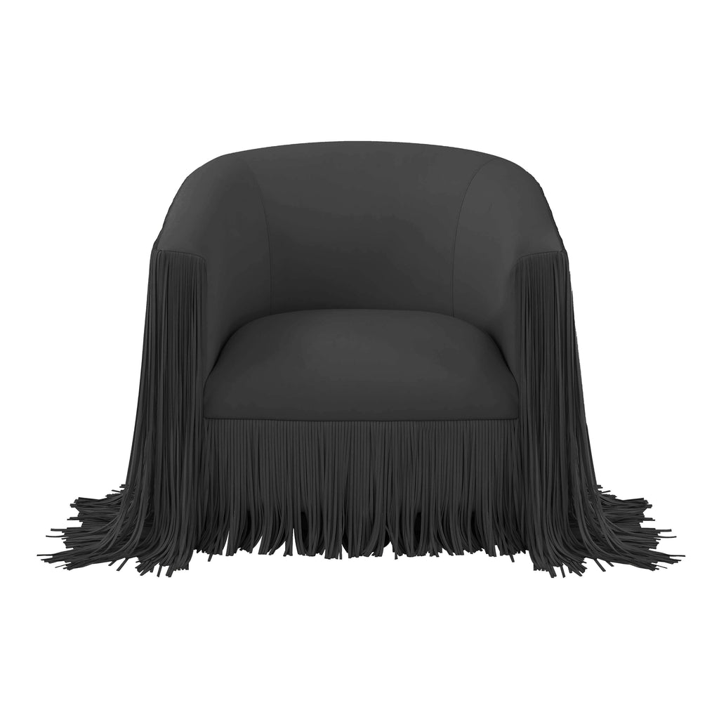 Shag Me Performance Vegan Leather Swivel Accent Chair
