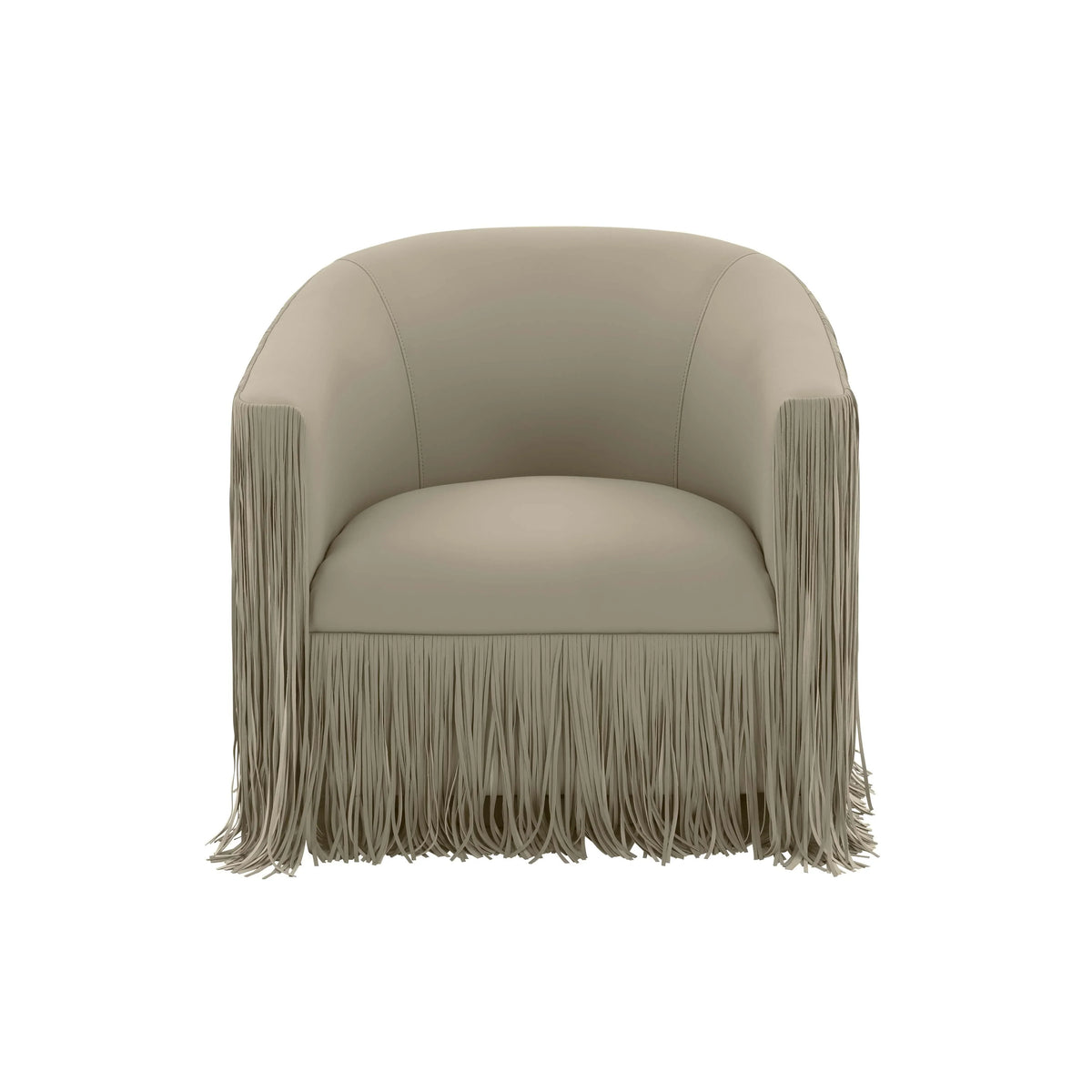 Shag Me Performance Vegan Leather Swivel Accent Chair
