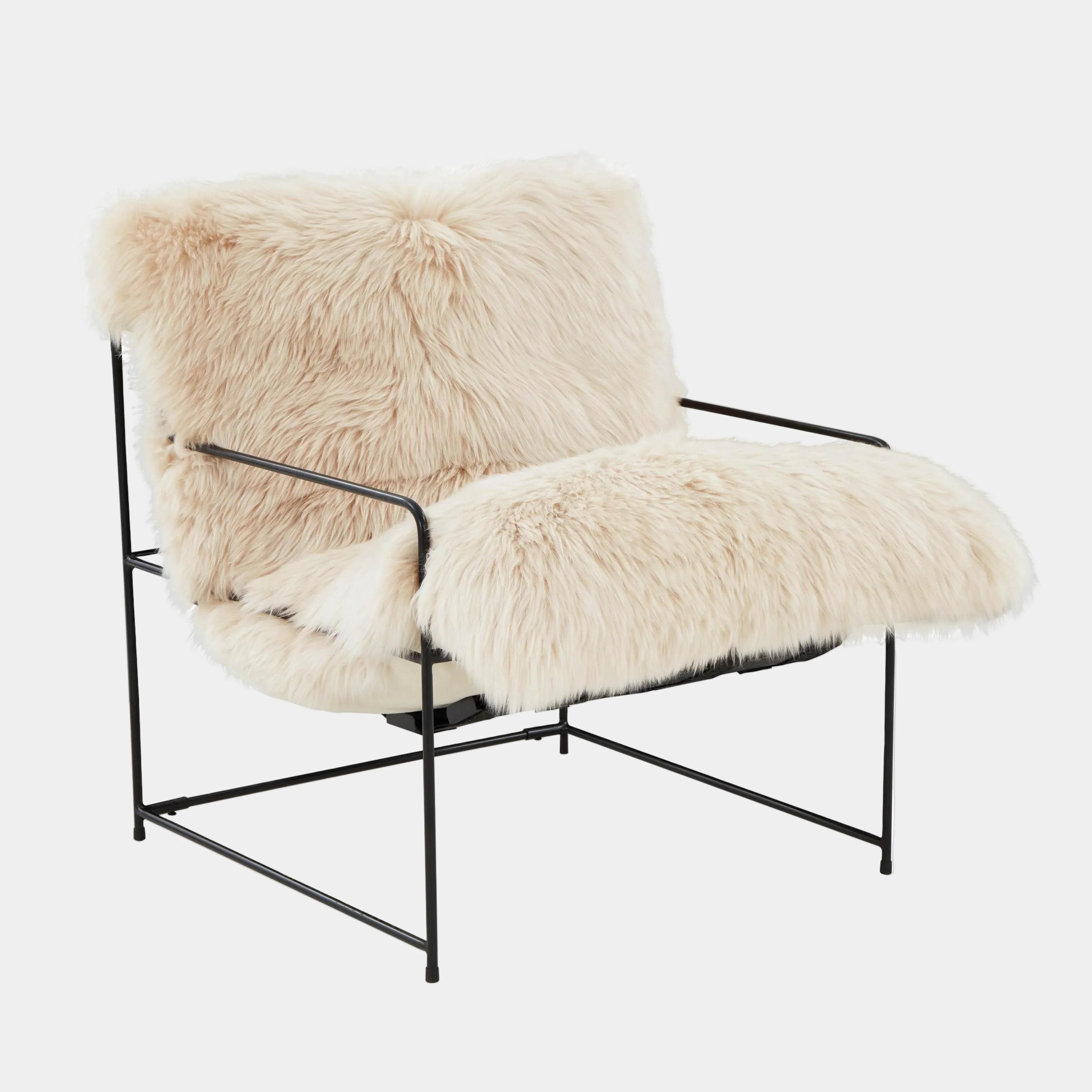 Kimi Genuine Sheepskin Accent Chair