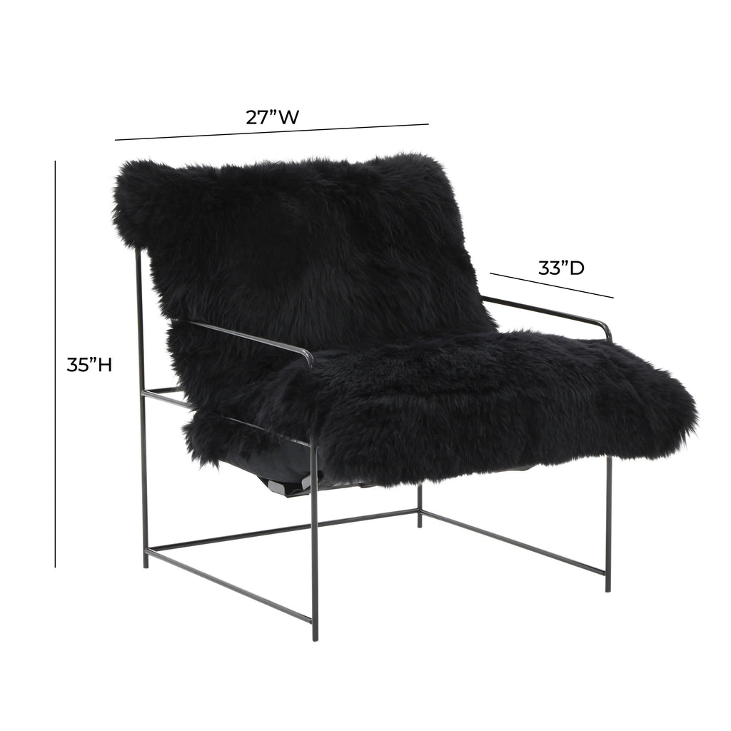 Kimi Genuine Sheepskin Accent Chair