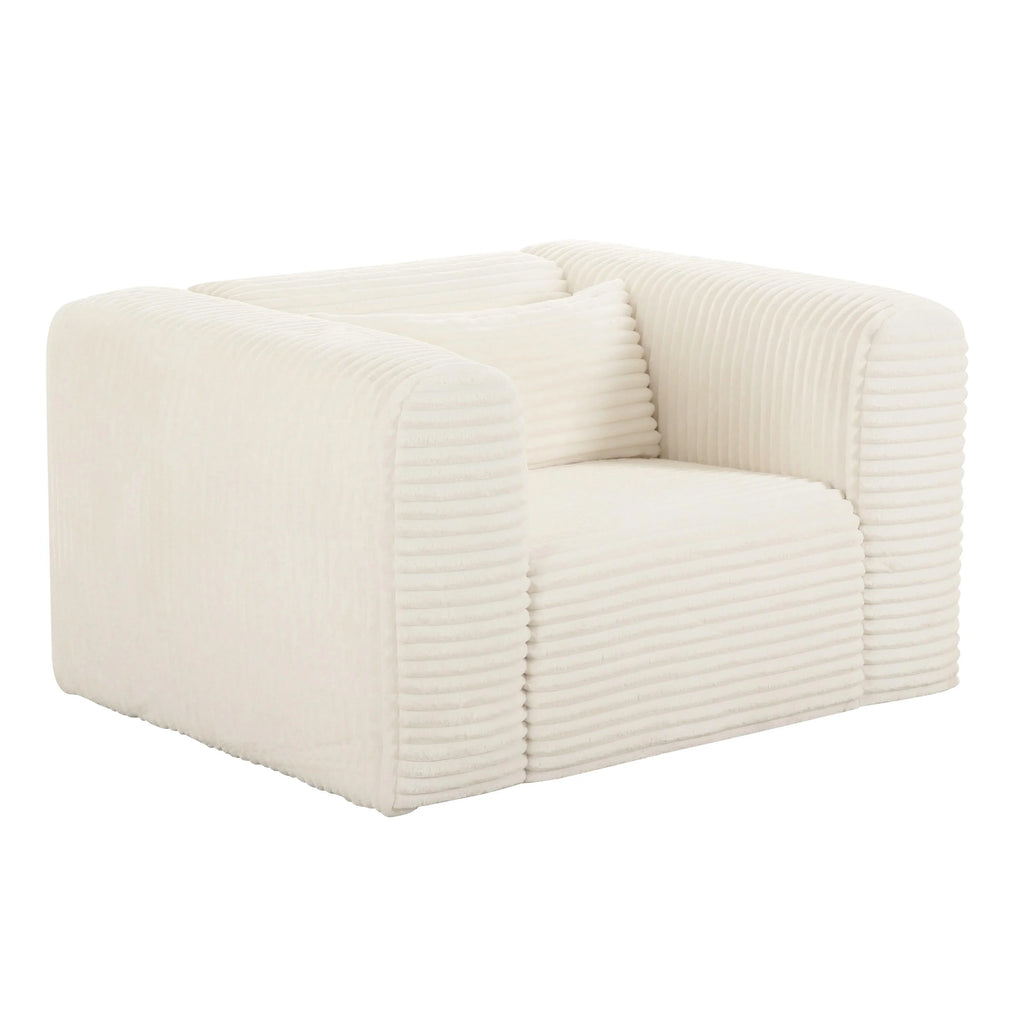 Tarra Fluffy Oversized Performance Corduroy Armchair