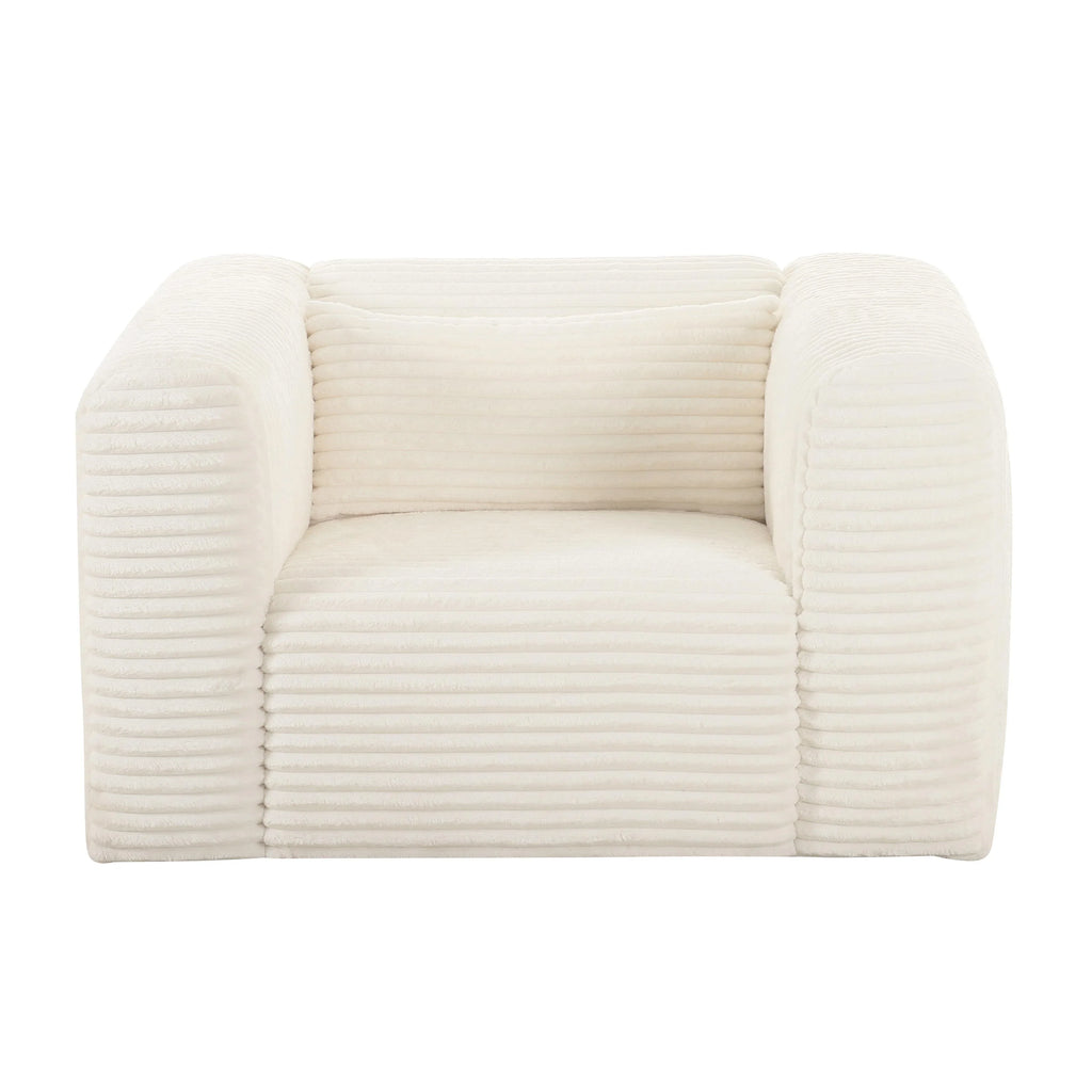 Tarra Fluffy Oversized Performance Corduroy Armchair