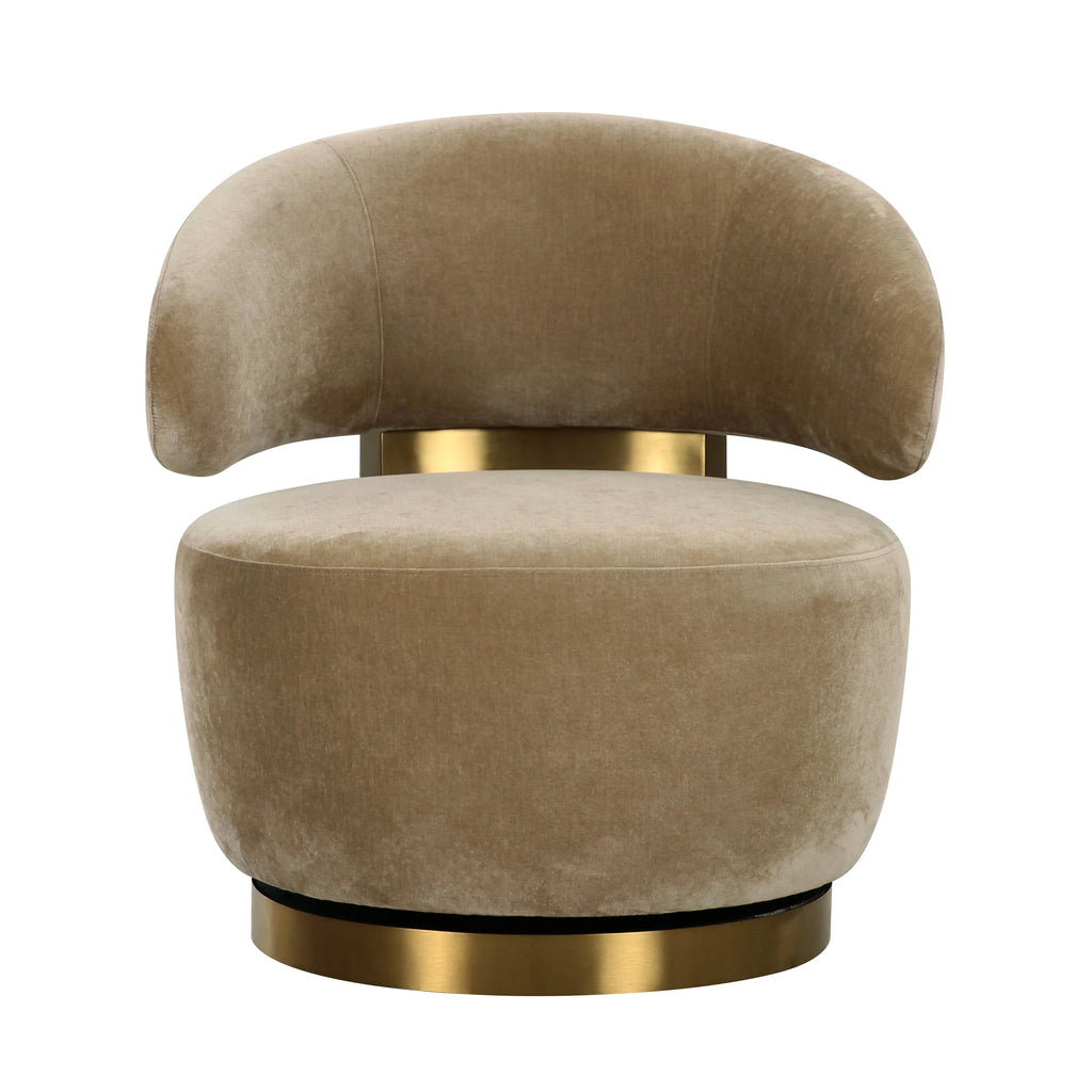 Austin Upcycled Contract-Grade Fabric Swivel Accent Chair