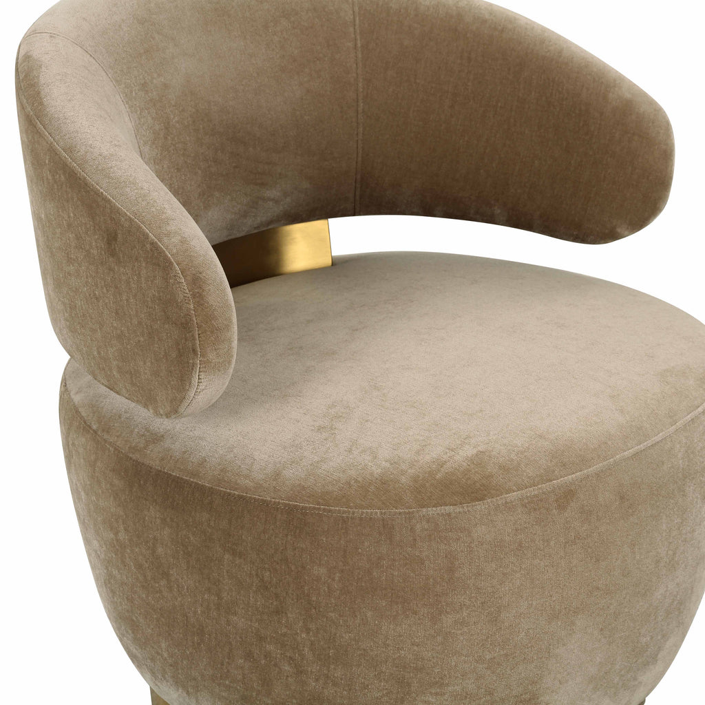 Austin Upcycled Contract-Grade Fabric Swivel Accent Chair