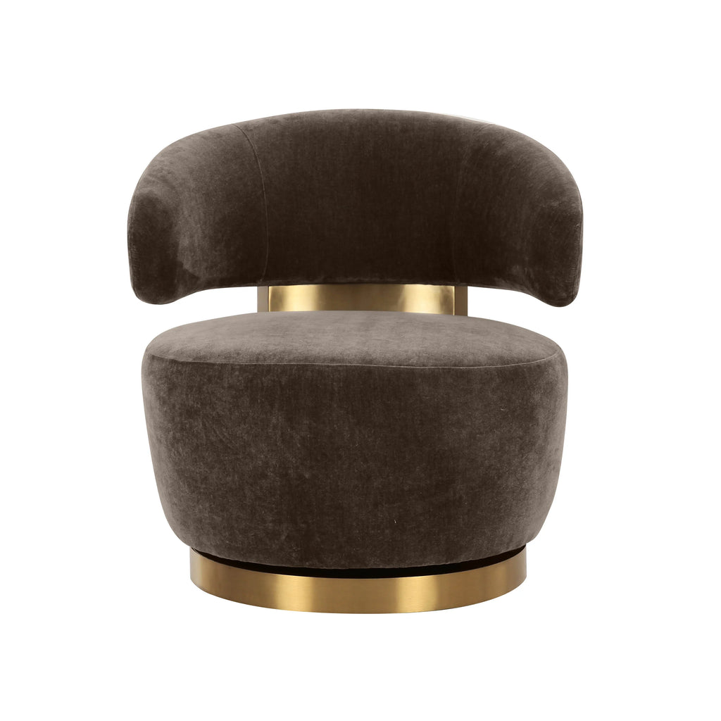 Austin Upcycled Contract-Grade Fabric Swivel Accent Chair