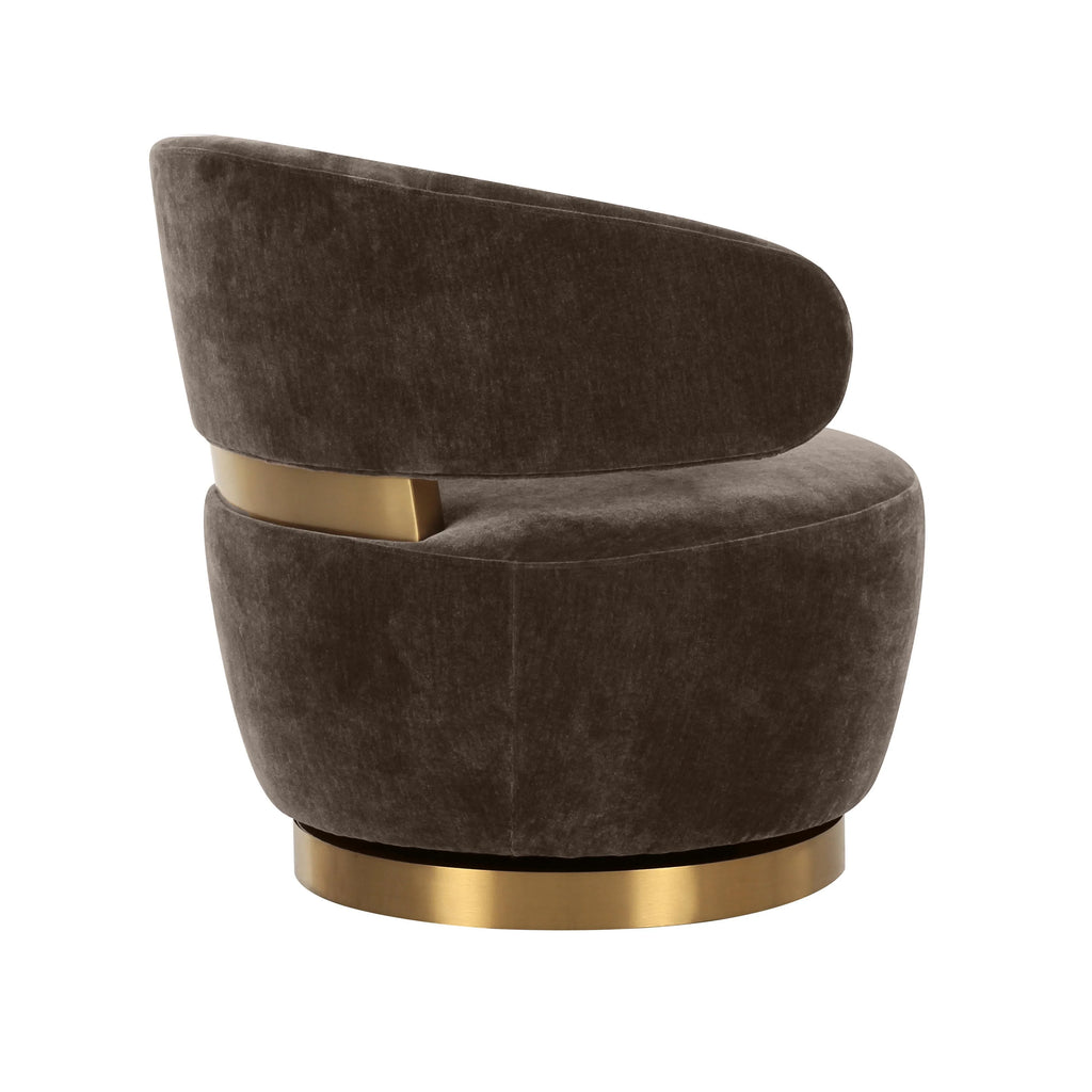 Austin Upcycled Contract-Grade Fabric Swivel Accent Chair