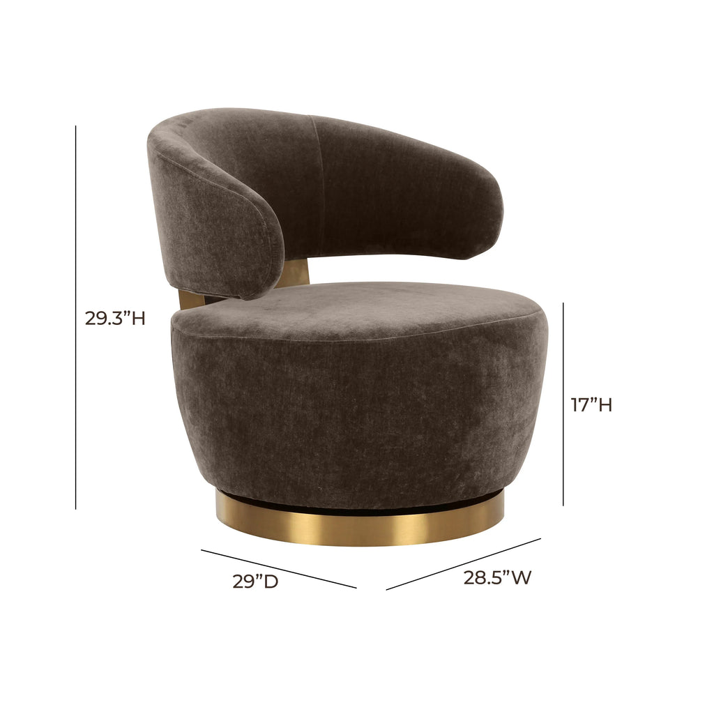 Austin Upcycled Contract-Grade Fabric Swivel Accent Chair