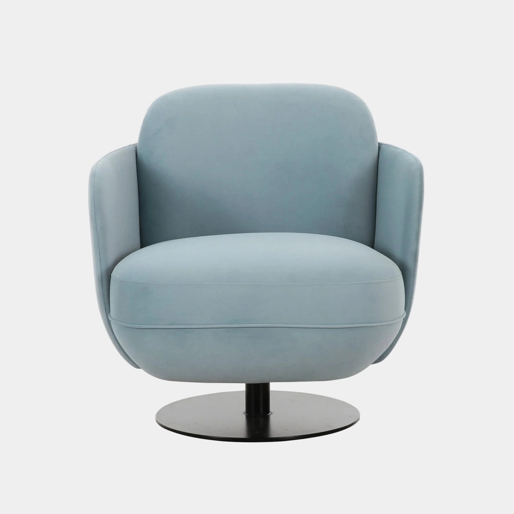 Solange Performance Velvet Swivel Accent Chair