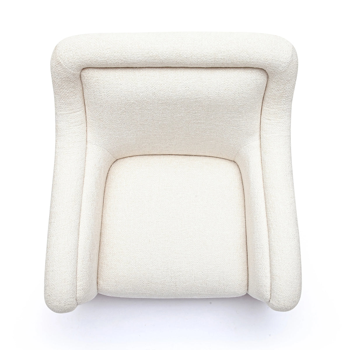 Charli Cream Performance Basketweave Chenille Swivel Chair