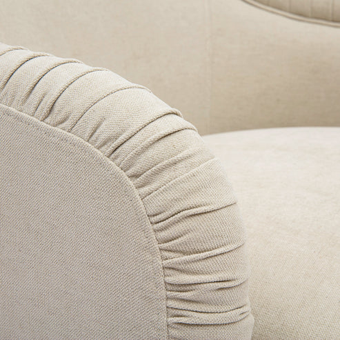 Pamela Tan Performance Chenille Tasseled Lounge Accent Chair