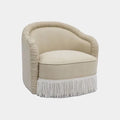 Pamela Tan Performance Chenille Tasseled Lounge Accent Chair