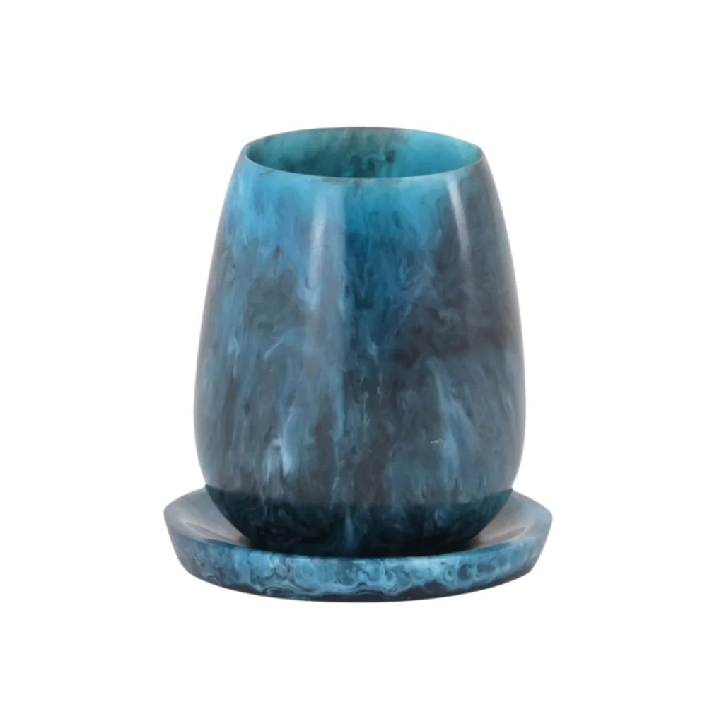 Rounded Swirl Resin Kiddush Cup