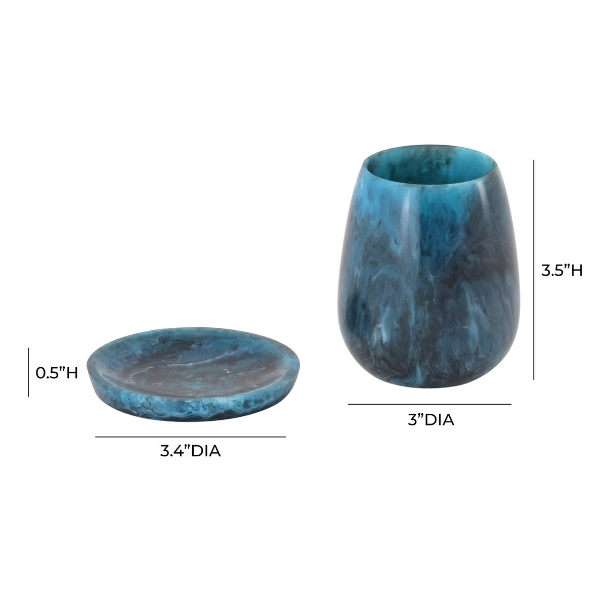 Rounded Swirl Resin Kiddush Cup