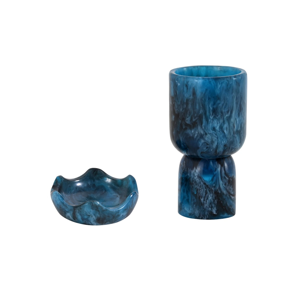 Platform Swirl Resin Kiddush Cup