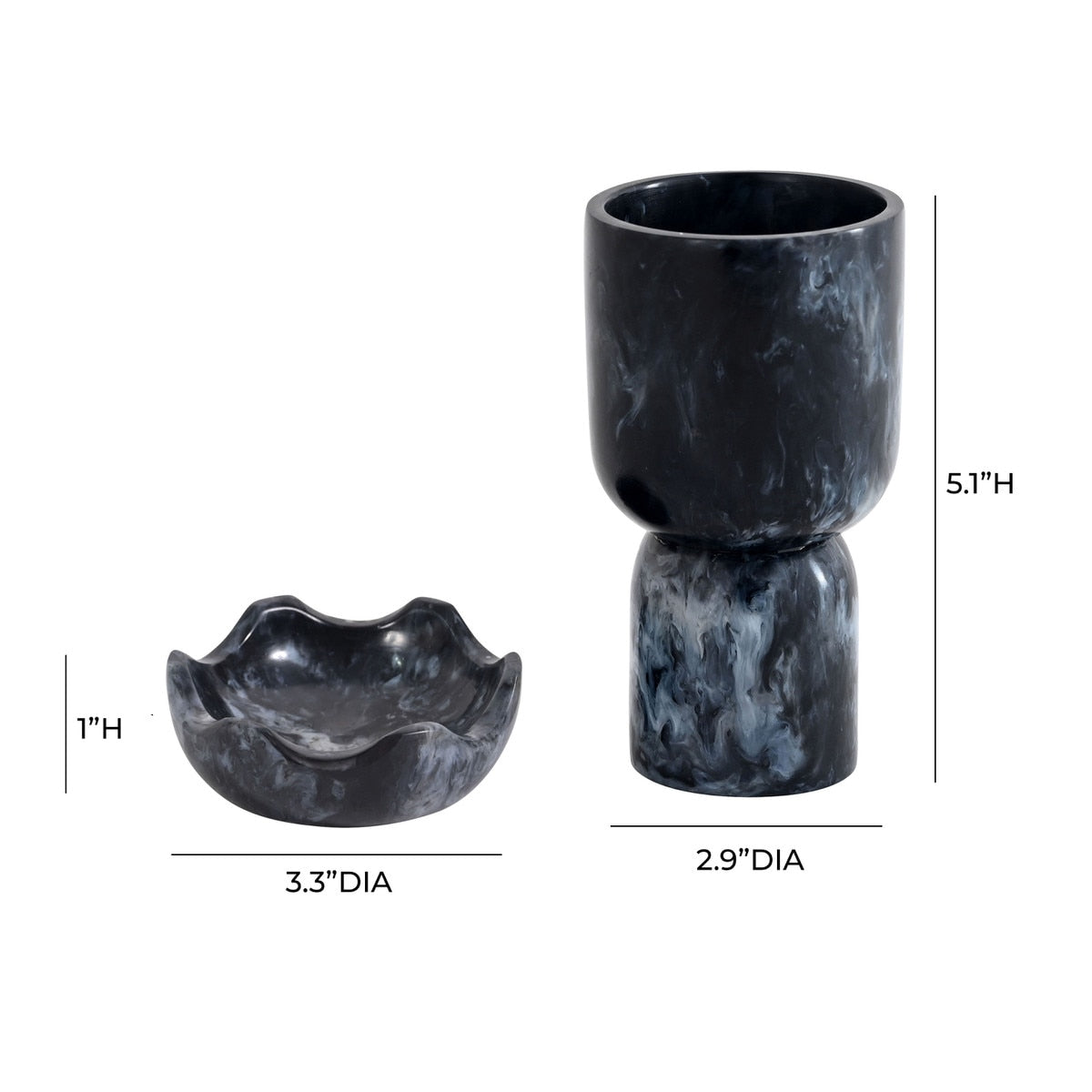 Platform Swirl Resin Kiddush Cup