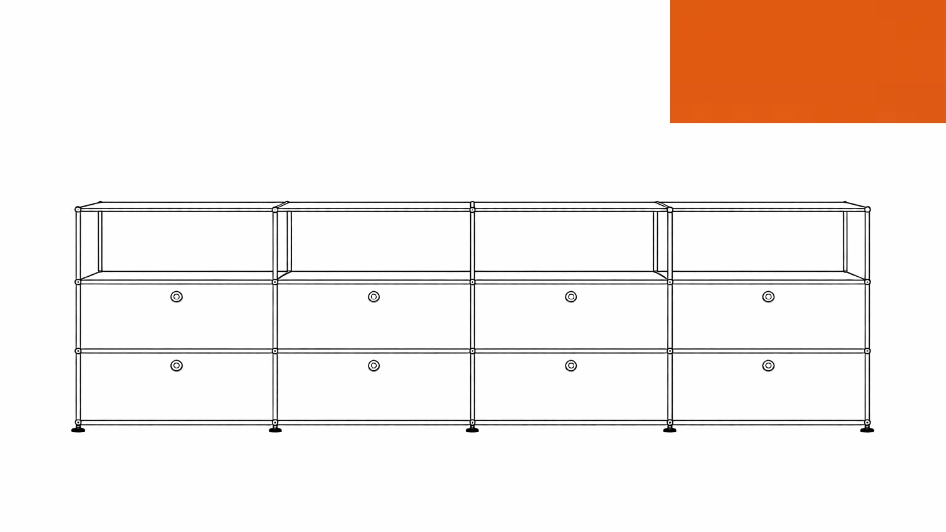 USM Haller G2AF File Credenza