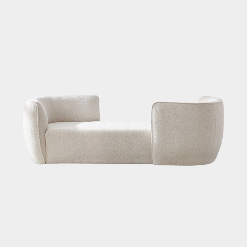 Hilton Boucle Fabric Chaise Lounge
