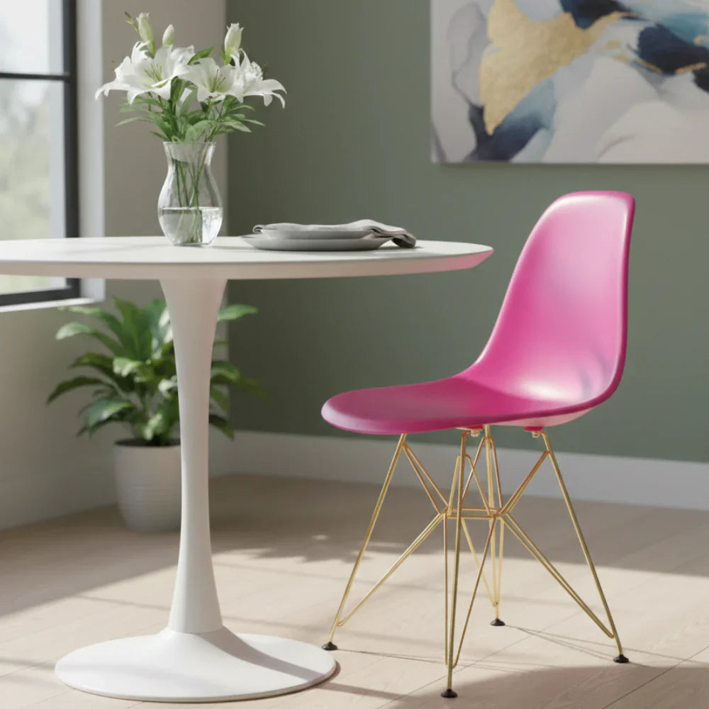 Eames Eiffel Dining Chair (Gold Legs)