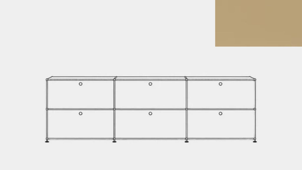USM Haller E2F Double File Credenza