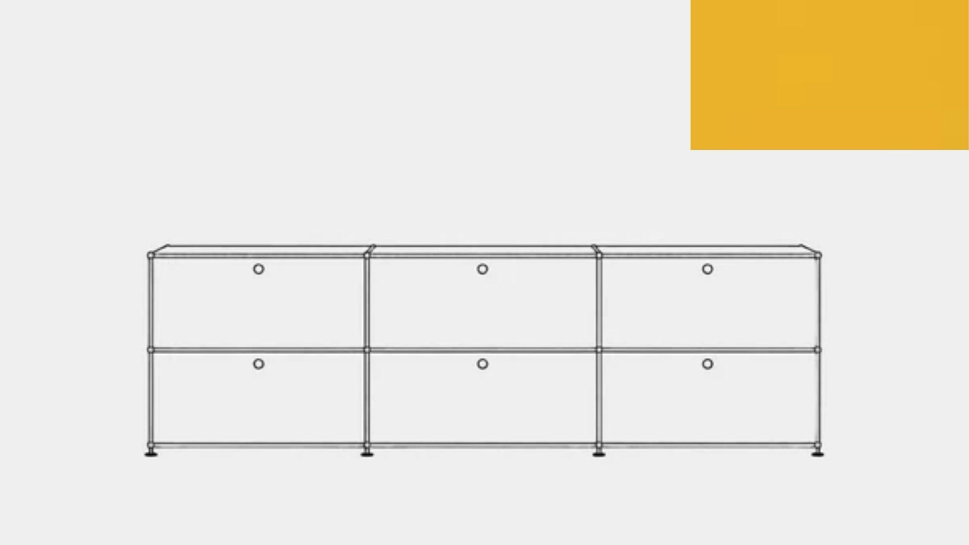 USM Haller E2F Double File Credenza
