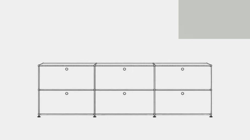 USM Haller E2F Double File Credenza