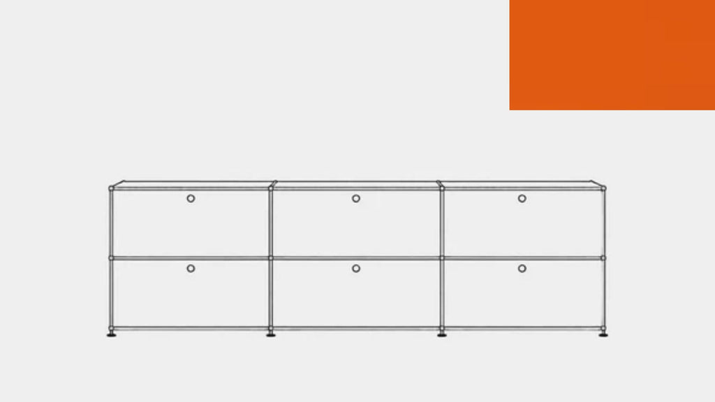 USM Haller E2F Double File Credenza