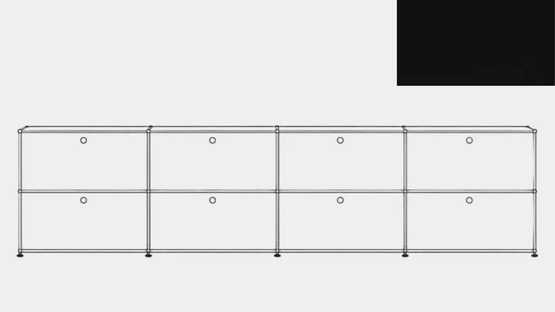 USM Haller E2F Double File Credenza