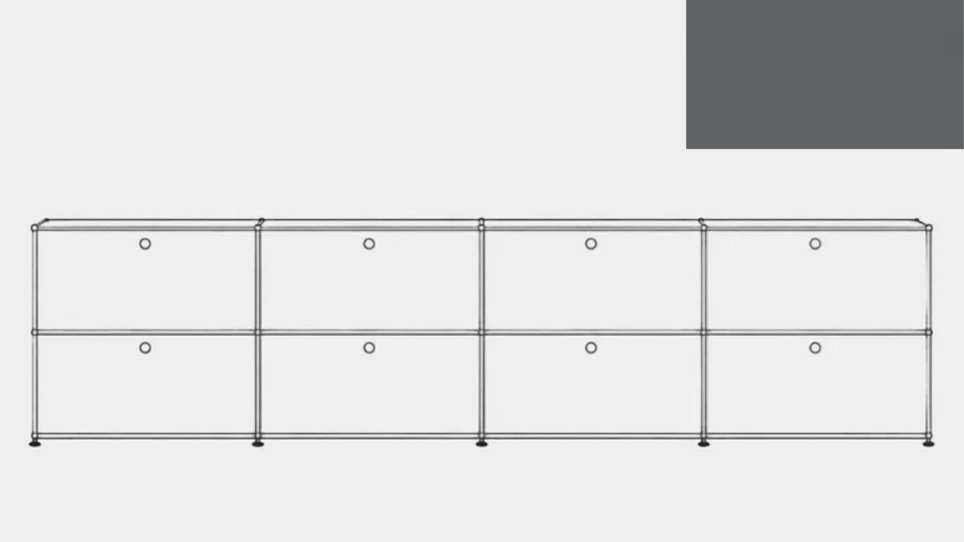 USM Haller E2F Double File Credenza