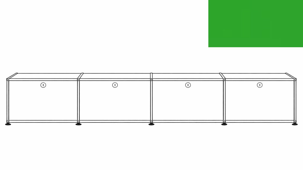 USM Haller B218 Media Storage Credenza