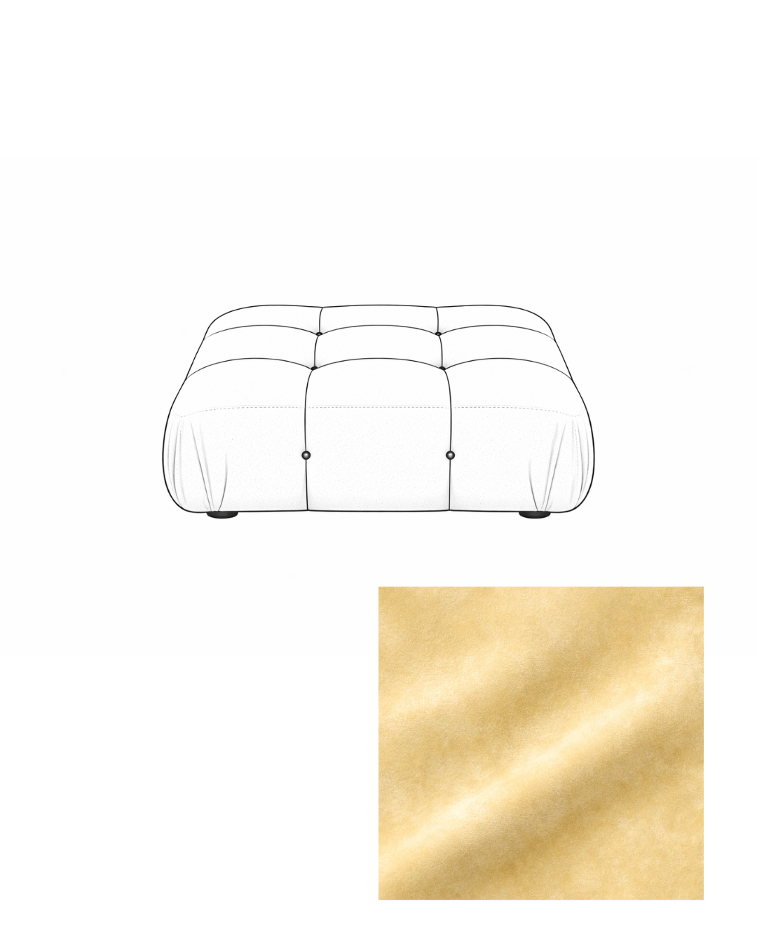 Mario Bellini Velvet Ottoman