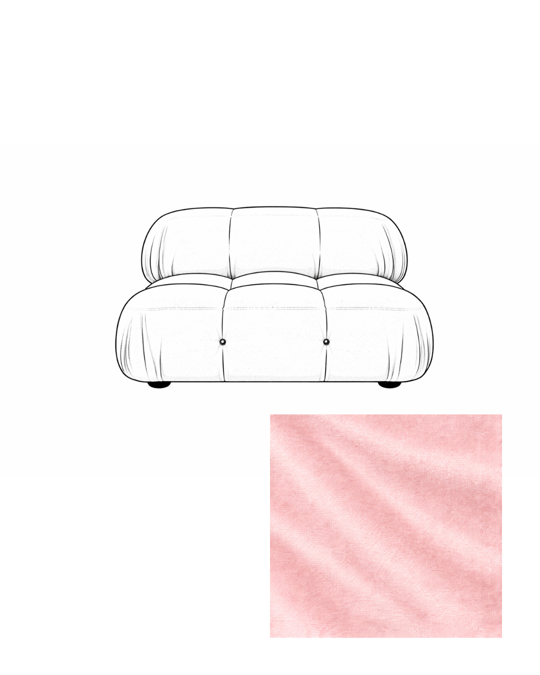 Mario Bellini Velvet Lounge Chair