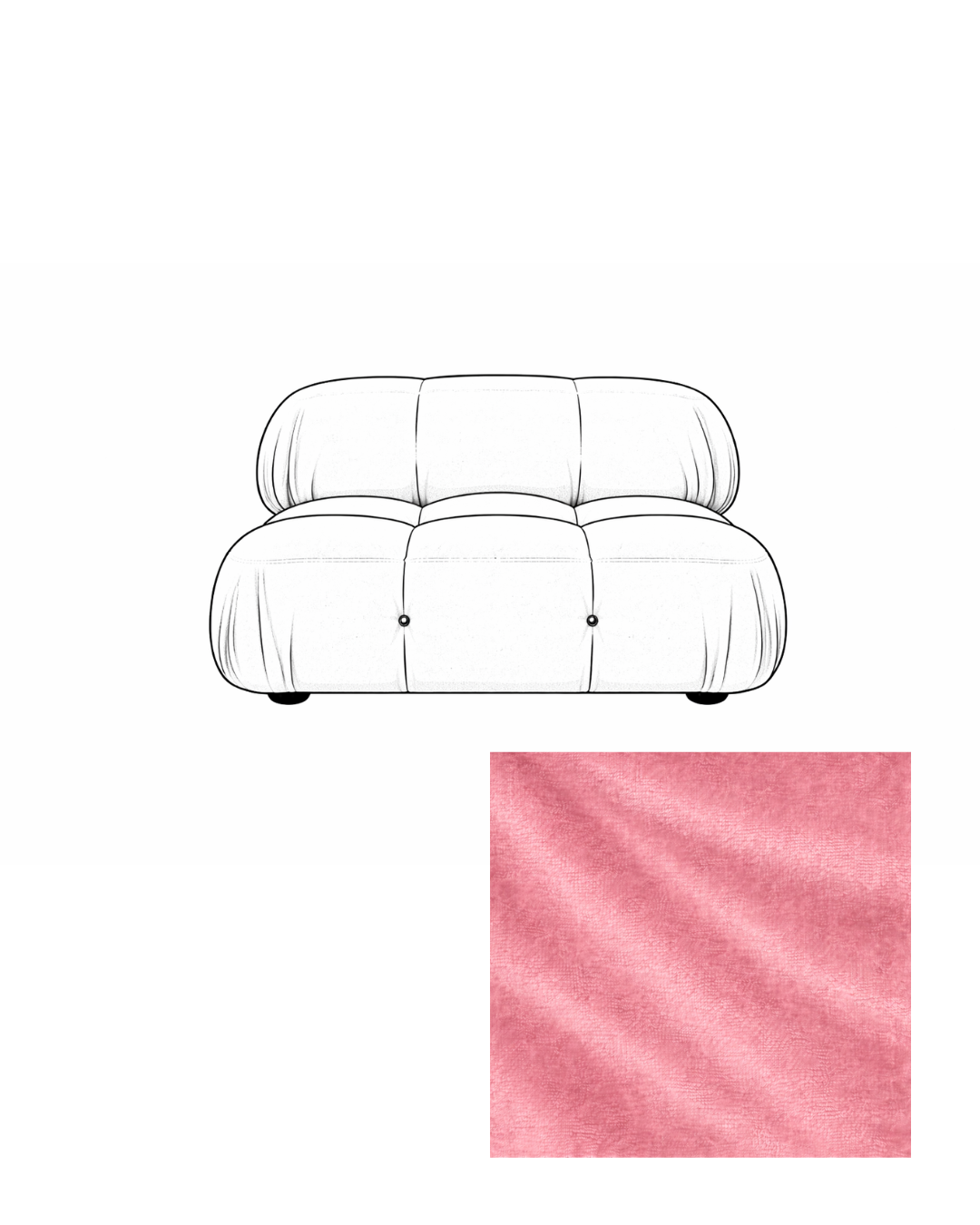 Mario Bellini Velvet Lounge Chair
