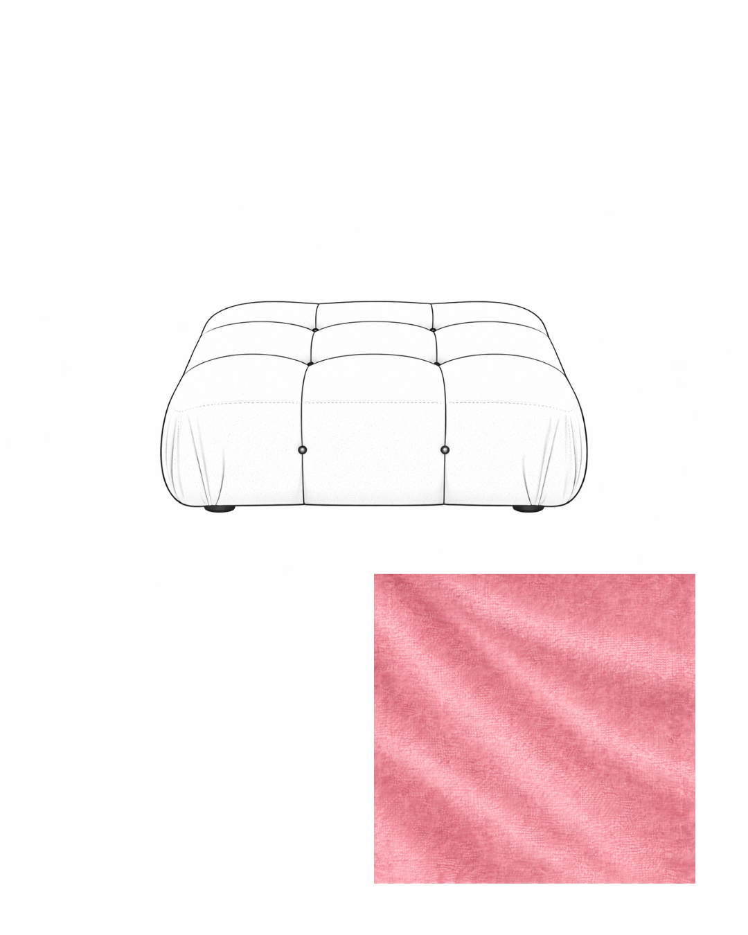 Mario Bellini Velvet Ottoman