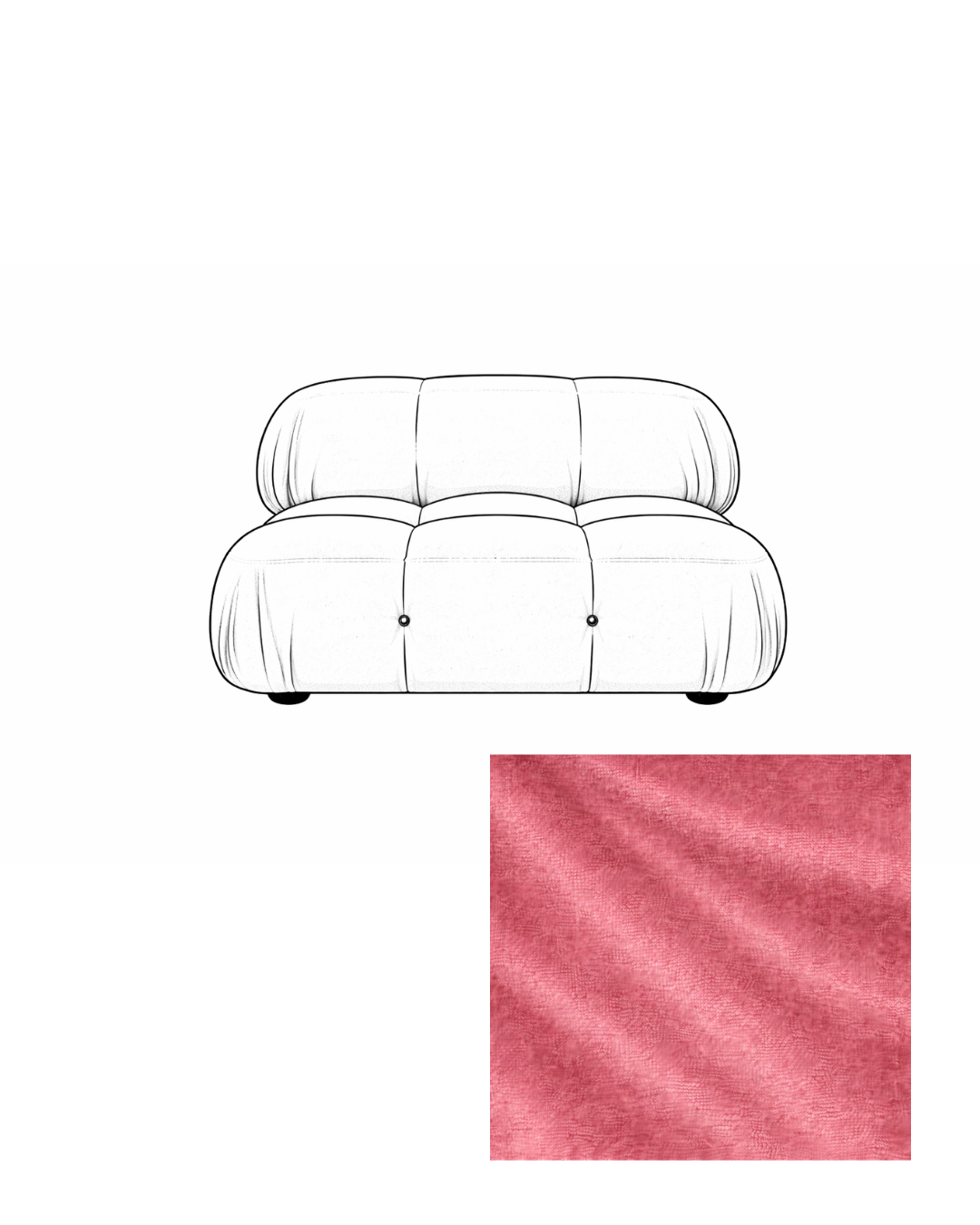 Mario Bellini Velvet Lounge Chair