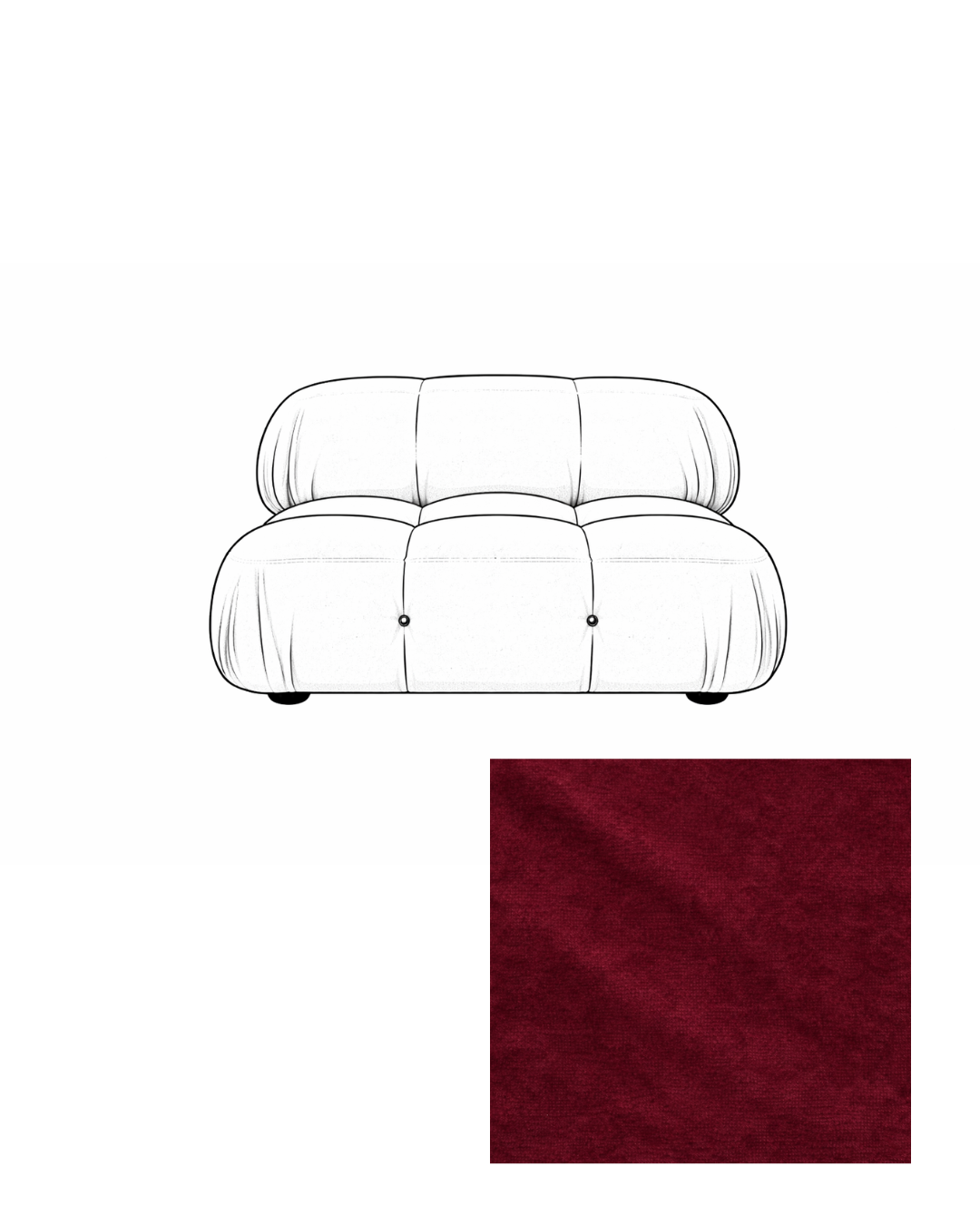 Mario Bellini Velvet Lounge Chair