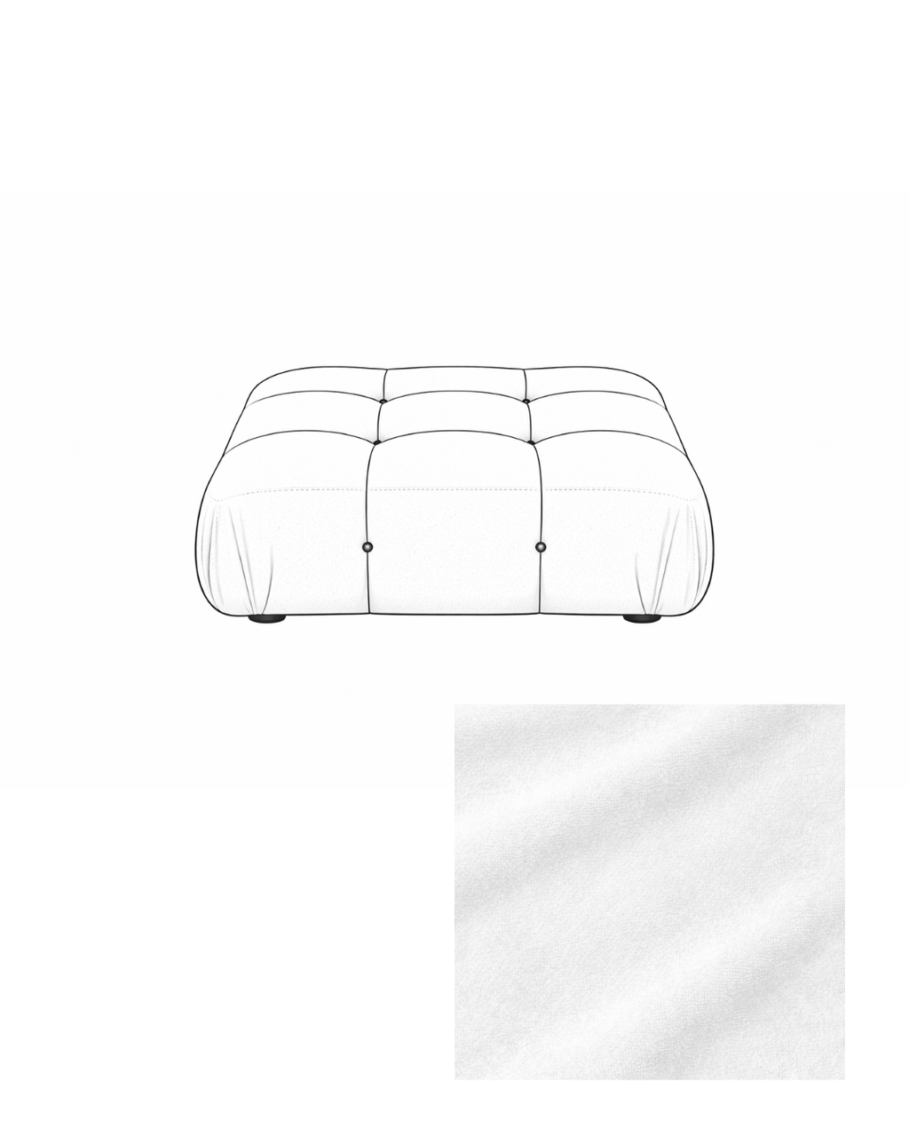 Mario Bellini Velvet Ottoman