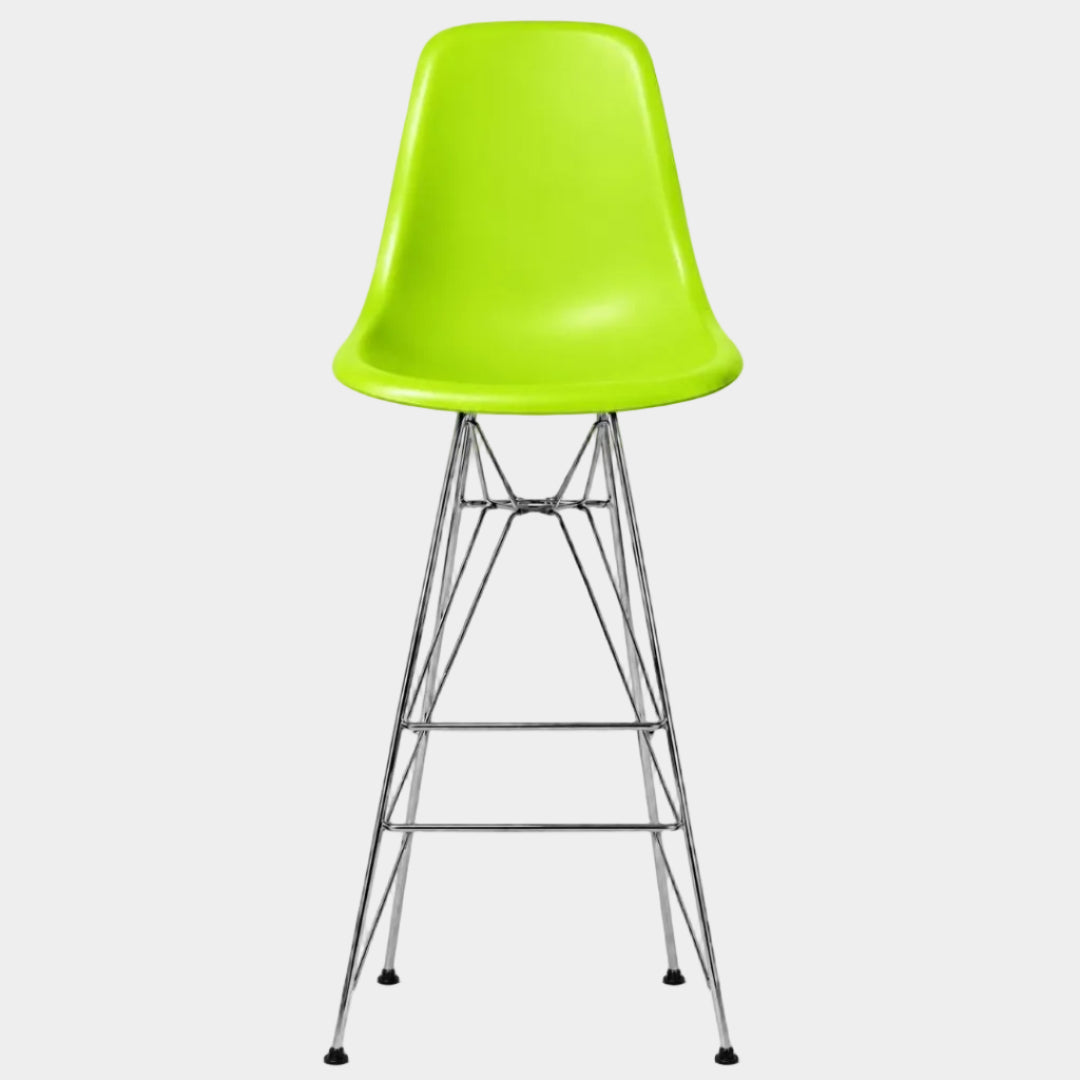 Eames Eiffel Molded Stool with Chrome Legs (27")