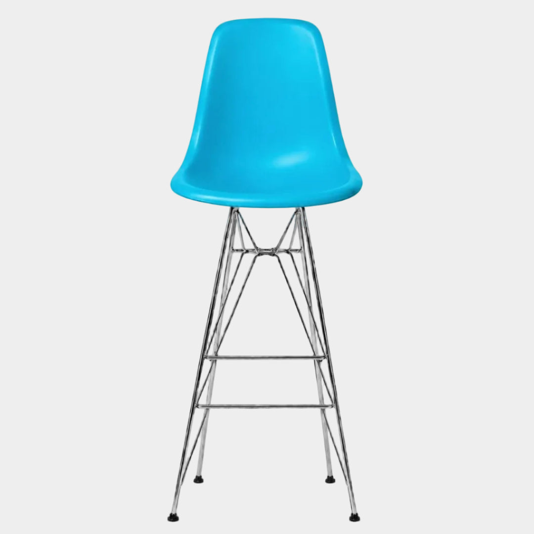 Eames Eiffel Molded Stool with Chrome Legs (27")