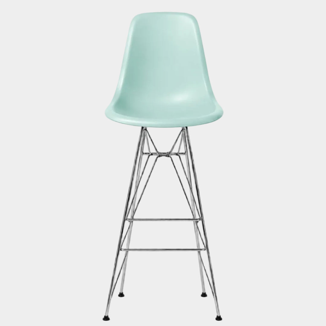 Eames Eiffel Molded Stool with Chrome Legs (27")