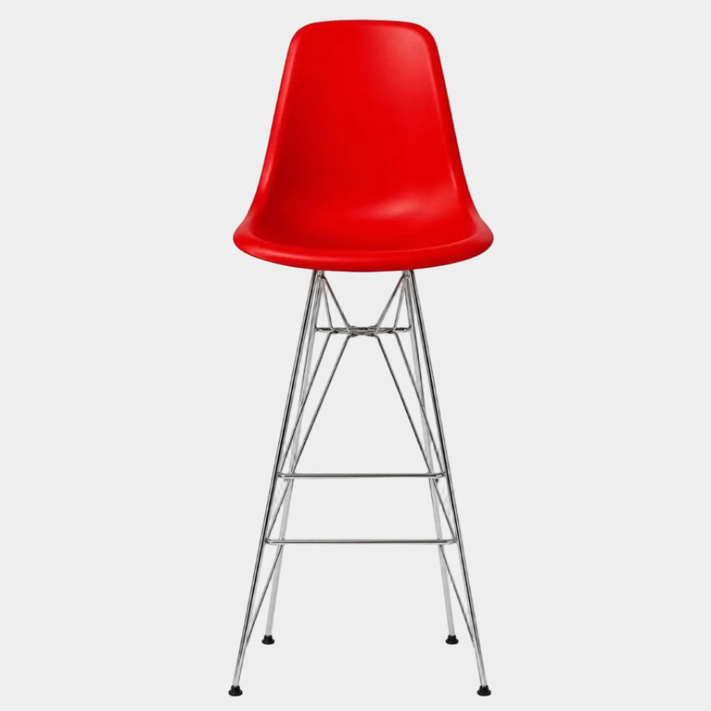 Eames Eiffel Molded Stool with Chrome Legs (27")