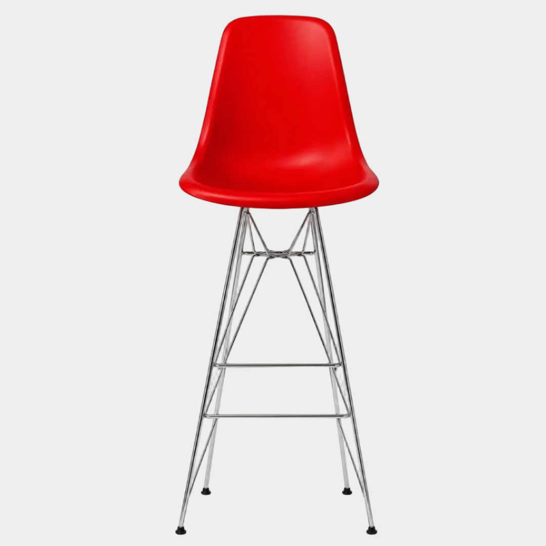 Eames Eiffel Molded Stool with Chrome Legs (27")