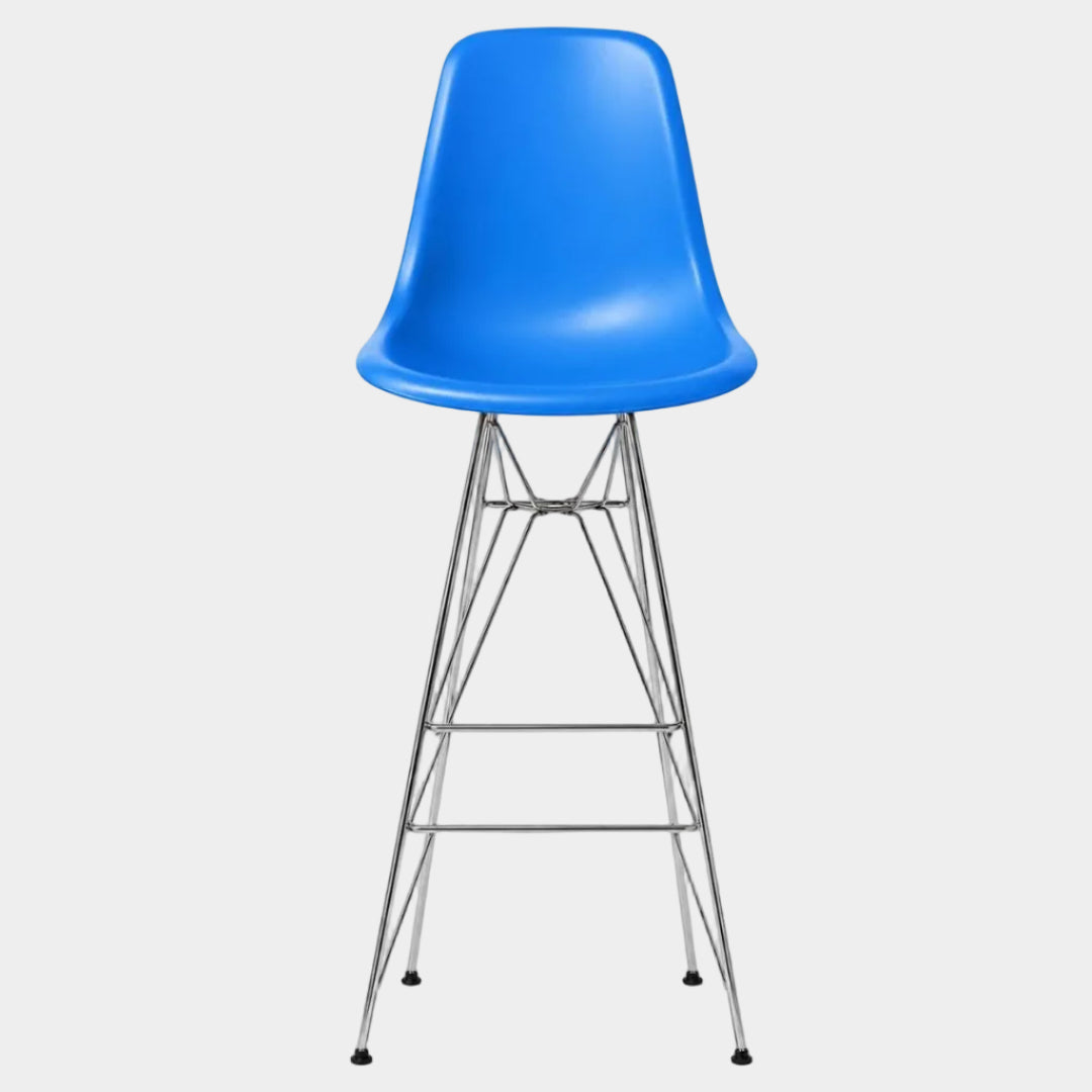 Eames Eiffel Molded Stool with Chrome Legs (27")