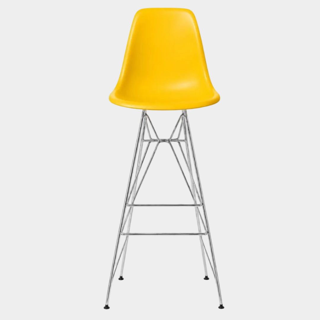 Eames Eiffel Molded Stool with Chrome Legs (27")