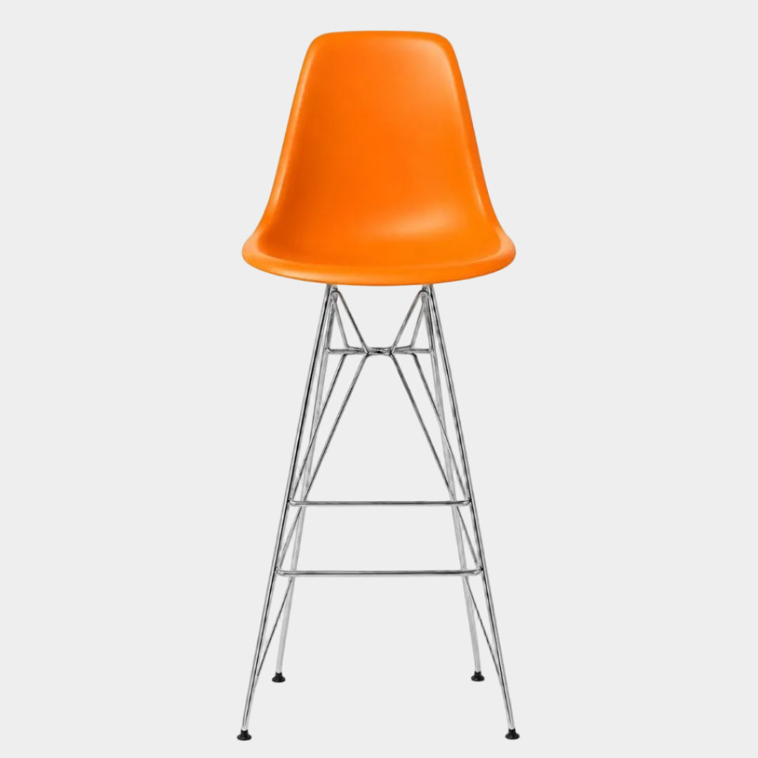 Eames Eiffel Molded Stool with Chrome Legs (27")