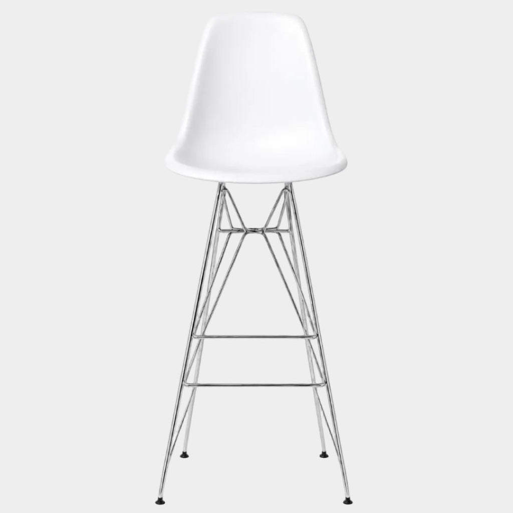 Eames Eiffel Molded Stool with Chrome Legs (27")