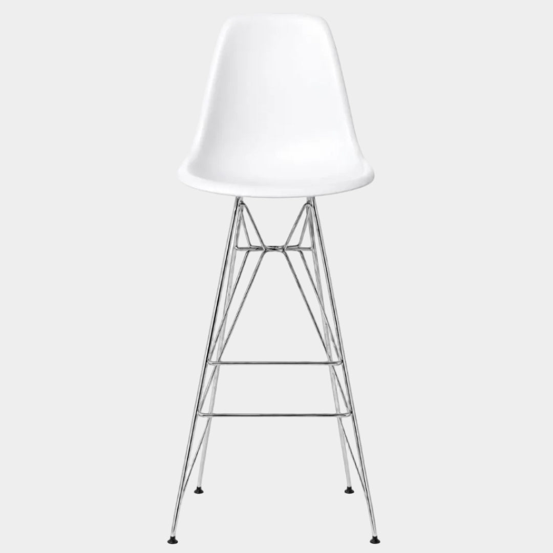 Eames Eiffel Molded Stool with Chrome Legs (27")