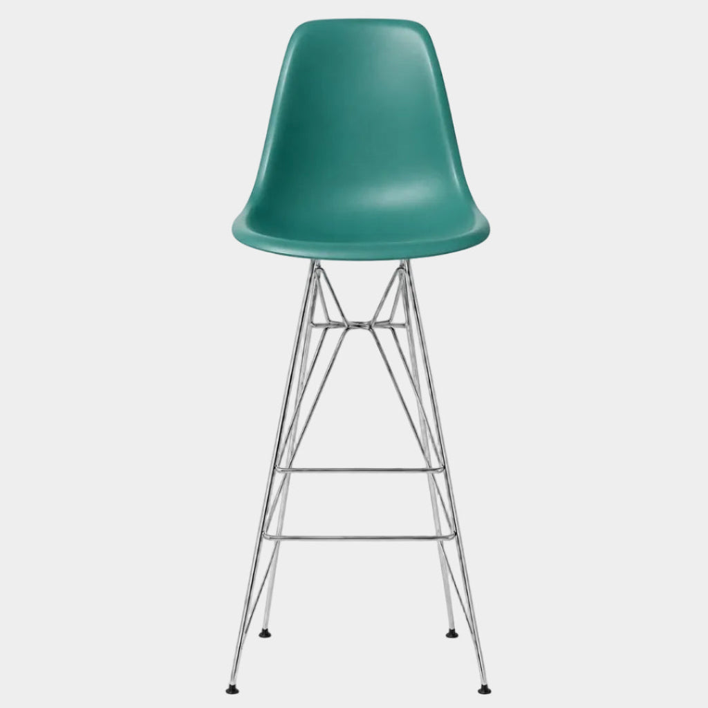 Eames Eiffel Molded Stool with Chrome Legs (27")