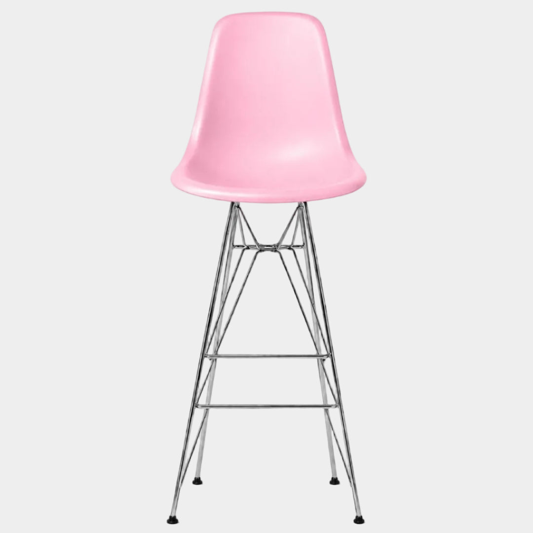 Eames Eiffel Molded Stool with Chrome Legs (27")