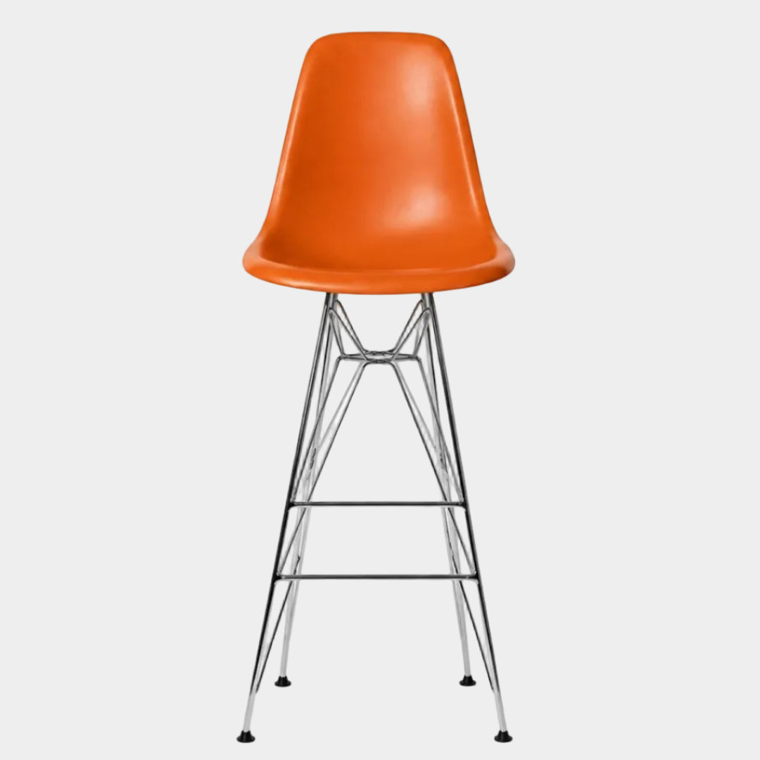 Eames Eiffel Molded Stool with Chrome Legs (27")